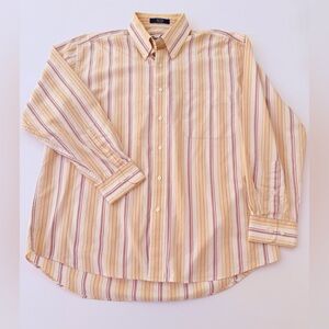 Men’s Alan Flusser Long Sleeve Shirt Size Large
Yellow Striped